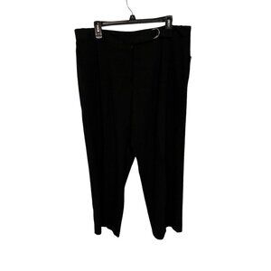 Pantology Women's 18W Black Pants Casual Work Pants Dress Pants Black Wide Leg